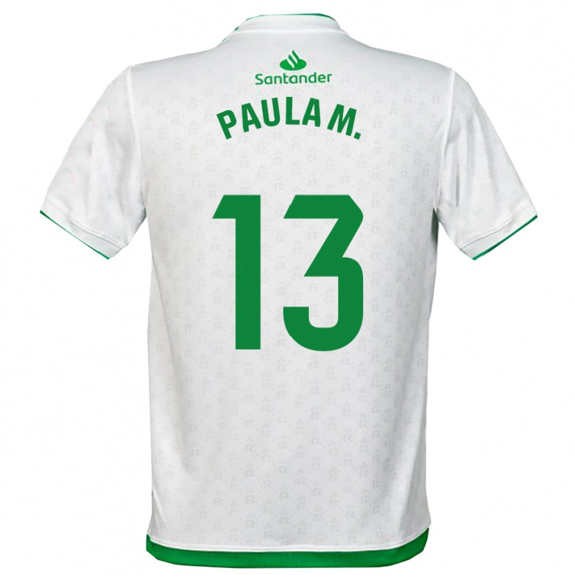 Danxen Uomo Maglia Paula Muñoz Álvarez #13 Verde Bianco Kit Gara Home 2025/26 Maglietta