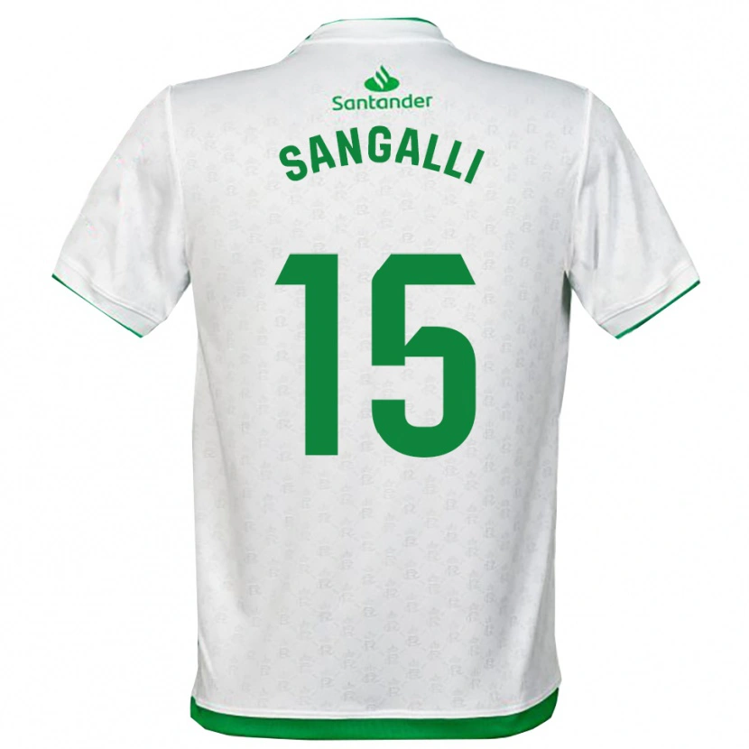 Danxen Uomo Maglia Marco Sangalli #15 Verde Bianco Kit Gara Home 2025/26 Maglietta
