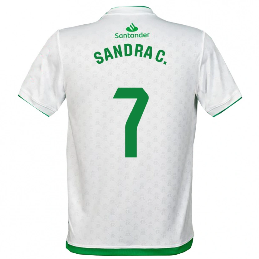 Danxen Uomo Maglia Sandra Calvo Pozo #7 Verde Bianco Kit Gara Home 2025/26 Maglietta