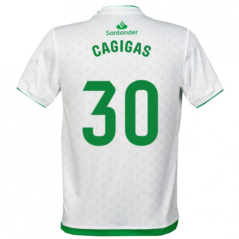 Danxen Uomo Maglia Iván Cagigas #30 Verde Bianco Kit Gara Home 2025/26 Maglietta