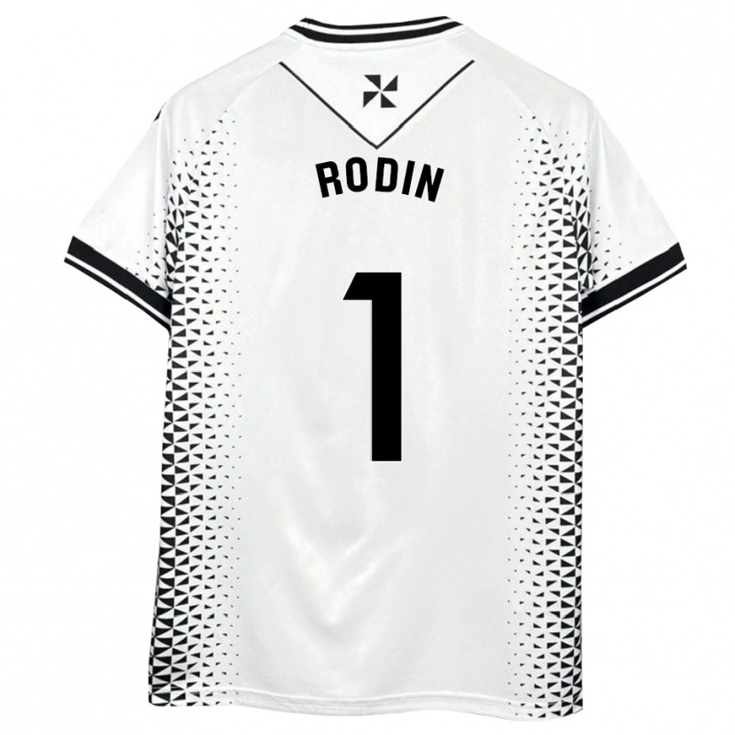 Danxen Uomo Maglia Antonio Rodin #1 Bianco Nero Kit Gara Home 2025/26 Maglietta