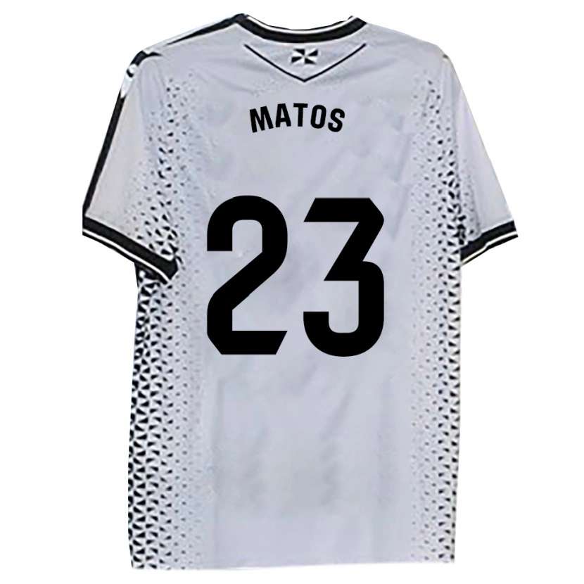 Danxen Uomo Maglia José Matos #23 Bianco Nero Kit Gara Home 2025/26 Maglietta