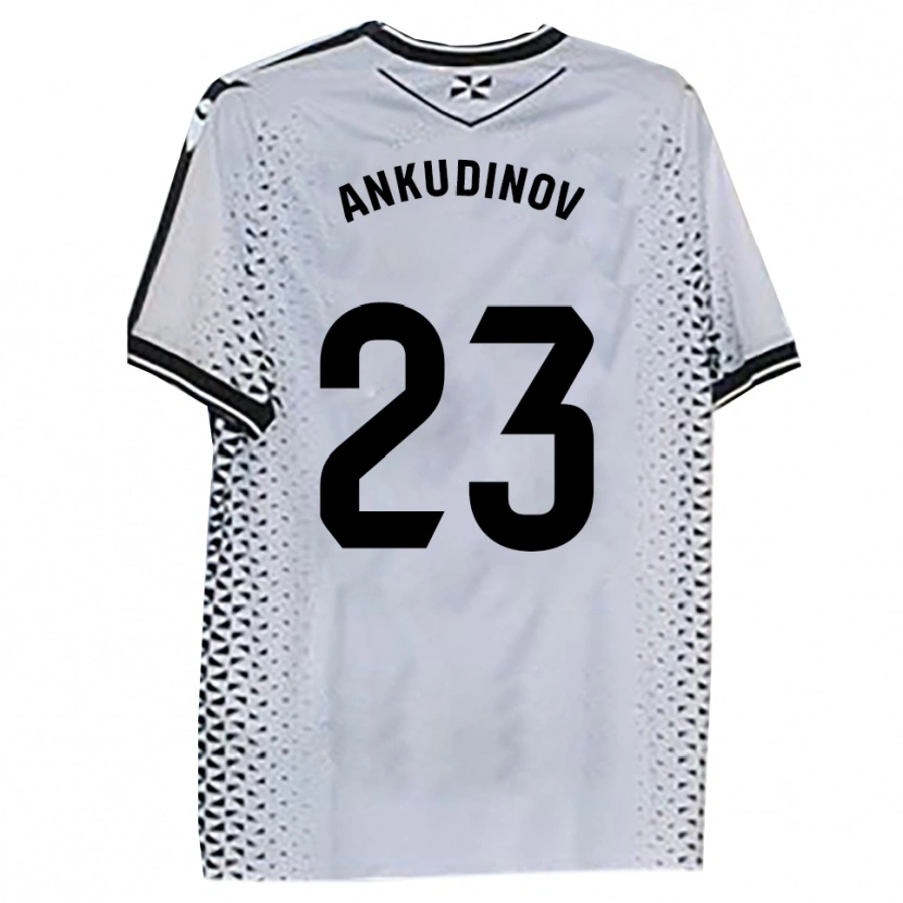 Danxen Uomo Maglia Danil Ankudinov #23 Bianco Nero Kit Gara Home 2025/26 Maglietta