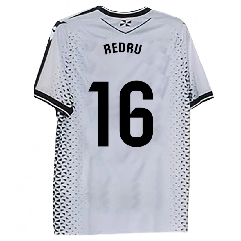 Danxen Uomo Maglia Carlos Redru #16 Bianco Nero Kit Gara Home 2025/26 Maglietta