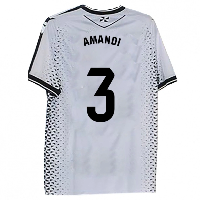 Danxen Uomo Maglia Iván Tomás #3 Bianco Nero Kit Gara Home 2025/26 Maglietta
