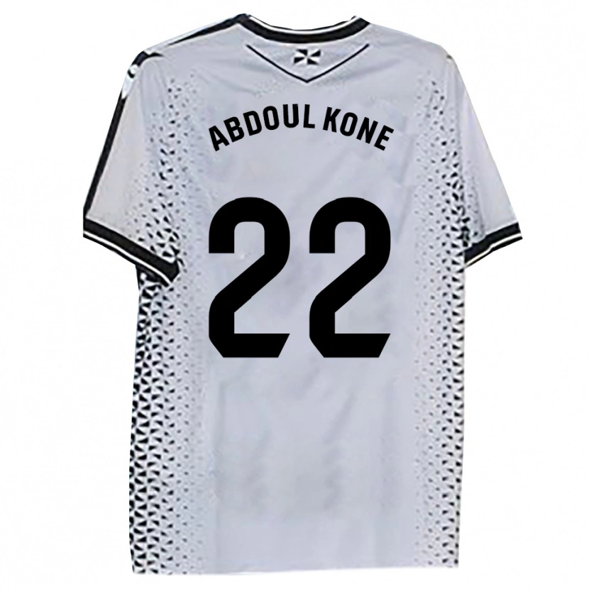 Danxen Uomo Maglia Kialy Abdoul Kone #22 Bianco Nero Kit Gara Home 2025/26 Maglietta
