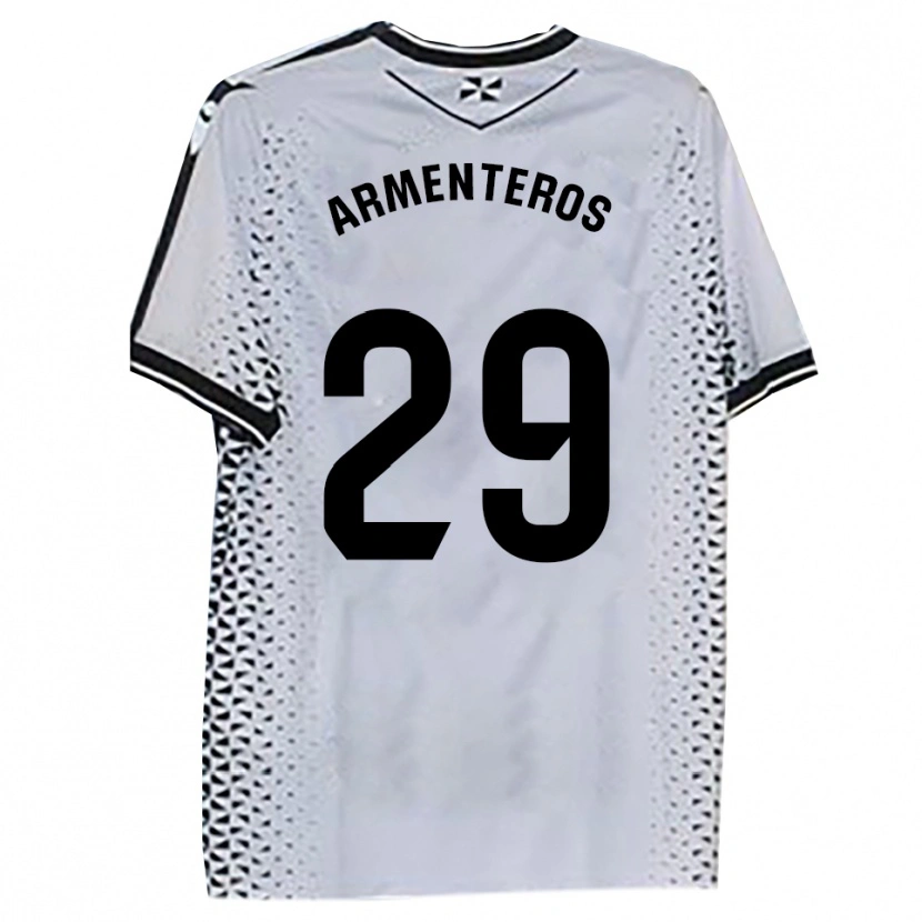 Danxen Uomo Maglia Víctor Armenteros #29 Bianco Nero Kit Gara Home 2025/26 Maglietta