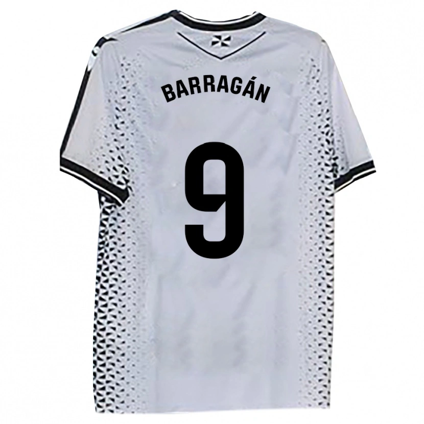 Danxen Uomo Maglia Juan Barragán #9 Bianco Nero Kit Gara Home 2025/26 Maglietta