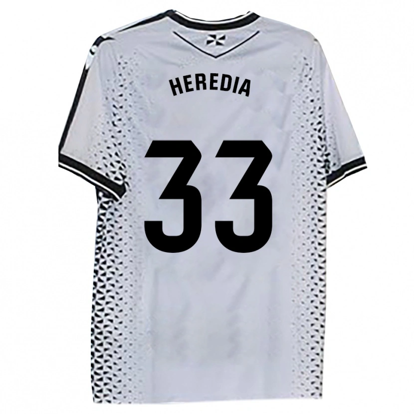 Danxen Uomo Maglia Juanpe Heredia #33 Bianco Nero Kit Gara Home 2025/26 Maglietta