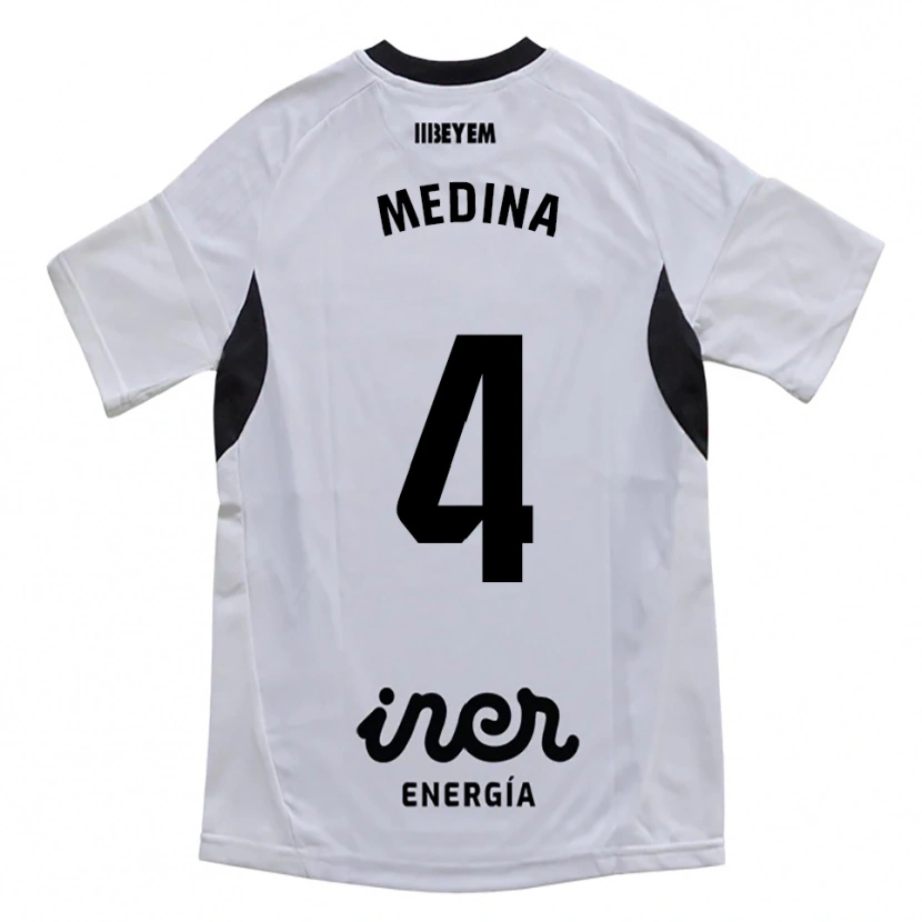 Danxen Uomo Maglia Agus Medina #4 Bianco Viola Kit Gara Home 2025/26 Maglietta