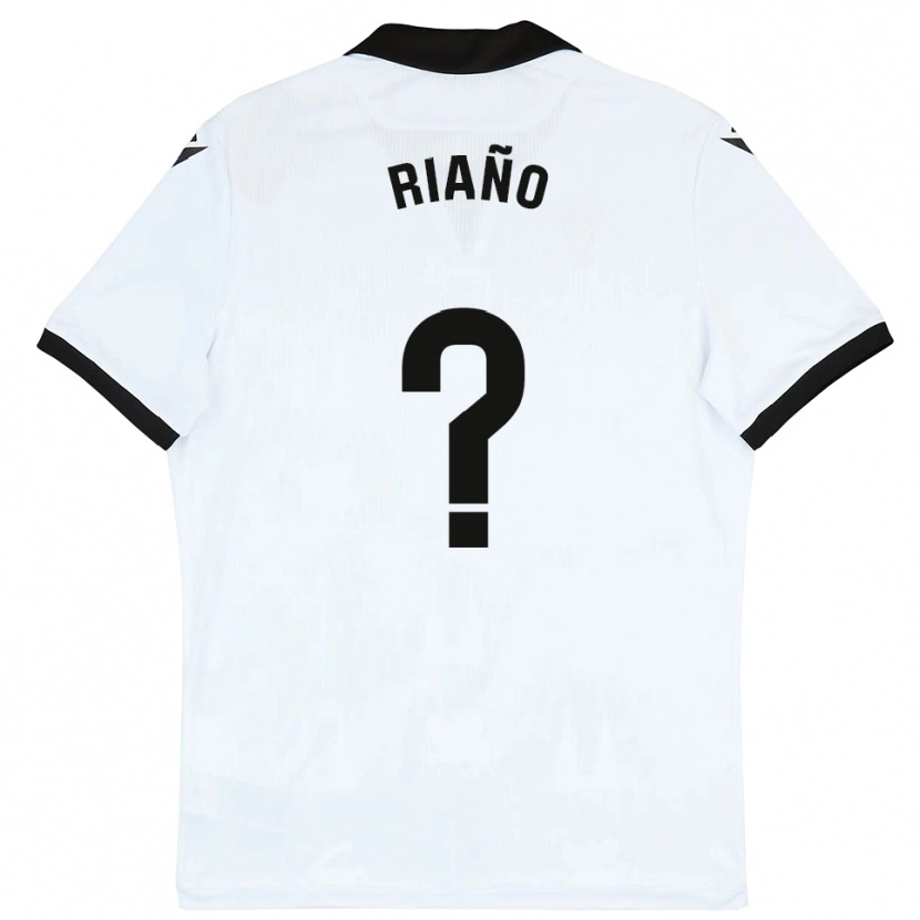 Danxen Uomo Maglia Marcos Riaño #0 Bianco Nero Kit Gara Home 2025/26 Maglietta