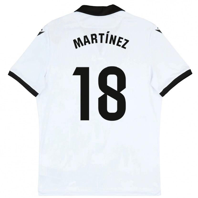 Danxen Uomo Maglia Brais Martínez #18 Bianco Nero Kit Gara Home 2025/26 Maglietta