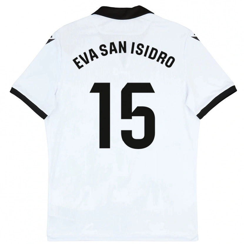 Danxen Uomo Maglia Eva San Isidro #15 Bianco Nero Kit Gara Home 2025/26 Maglietta