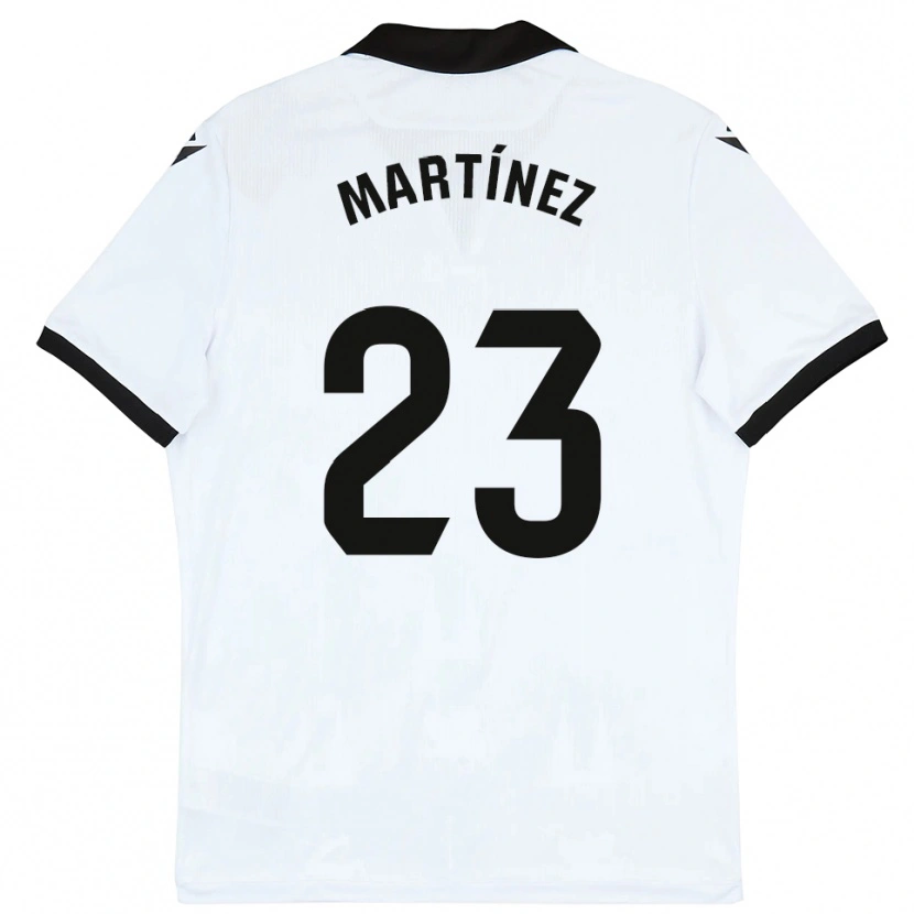 Danxen Uomo Maglia Jan Martínez #23 Bianco Nero Kit Gara Home 2025/26 Maglietta