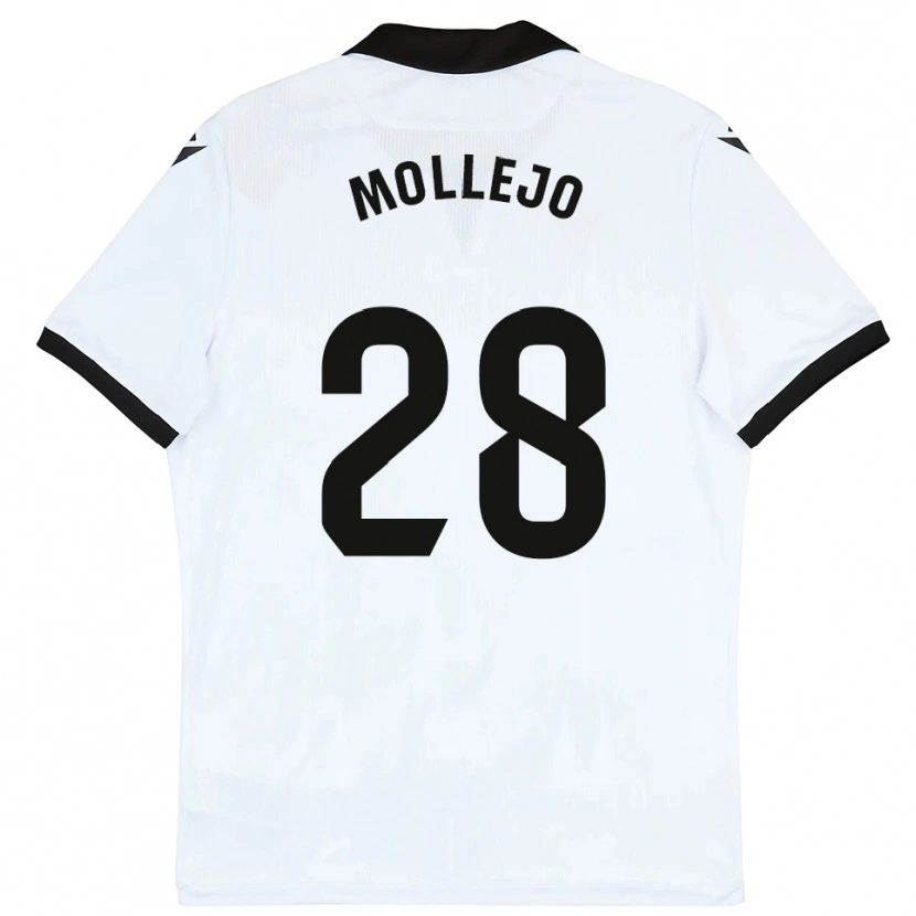 Danxen Uomo Maglia Víctor Mollejo #28 Bianco Nero Kit Gara Home 2025/26 Maglietta