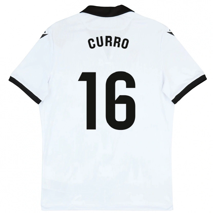 Danxen Uomo Maglia Curro Sánchez #16 Bianco Nero Kit Gara Home 2025/26 Maglietta