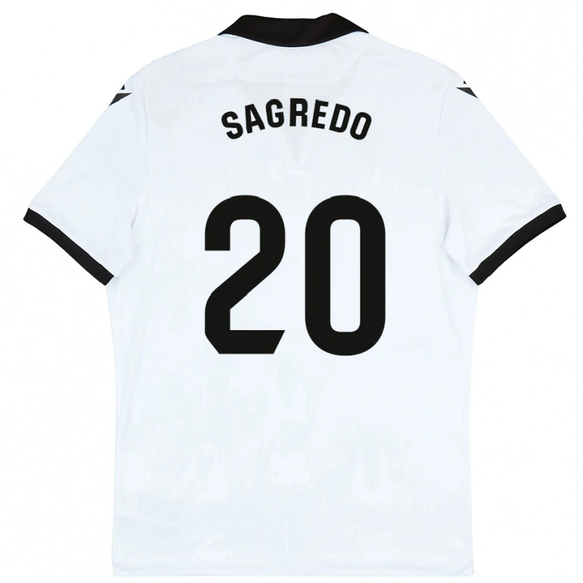 Danxen Uomo Maglia Pablo Sagredo #20 Bianco Nero Kit Gara Home 2025/26 Maglietta
