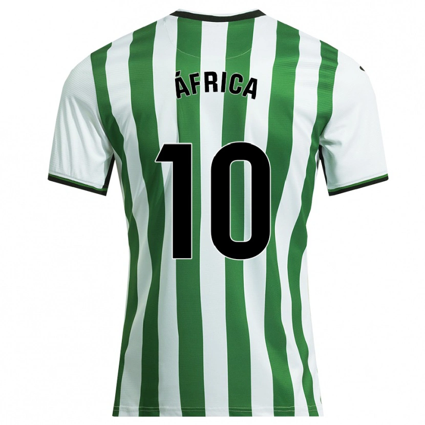 Danxen Uomo Maglia África Roldán Ramirez #10 Bianco Verde Kit Gara Home 2025/26 Maglietta