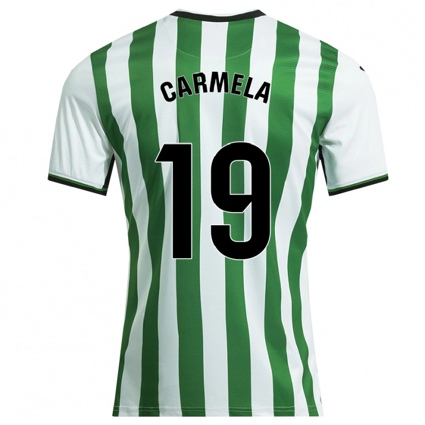 Danxen Uomo Maglia Carmen Ligero Fernández #19 Bianco Verde Kit Gara Home 2025/26 Maglietta