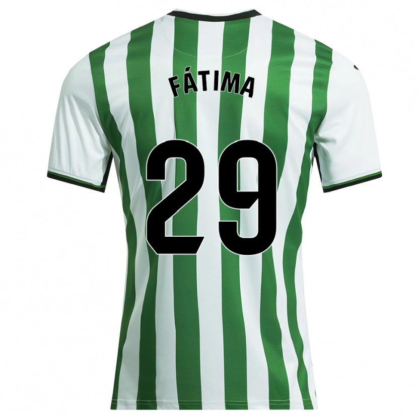 Danxen Uomo Maglia Fátima Muñoz Marín #29 Bianco Verde Kit Gara Home 2025/26 Maglietta