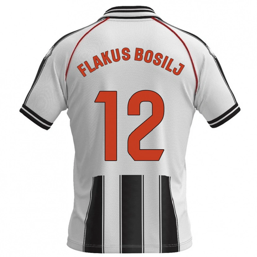 Danxen Uomo Maglia David Flakus Bosilj #12 Bianco Nero Kit Gara Home 2025/26 Maglietta