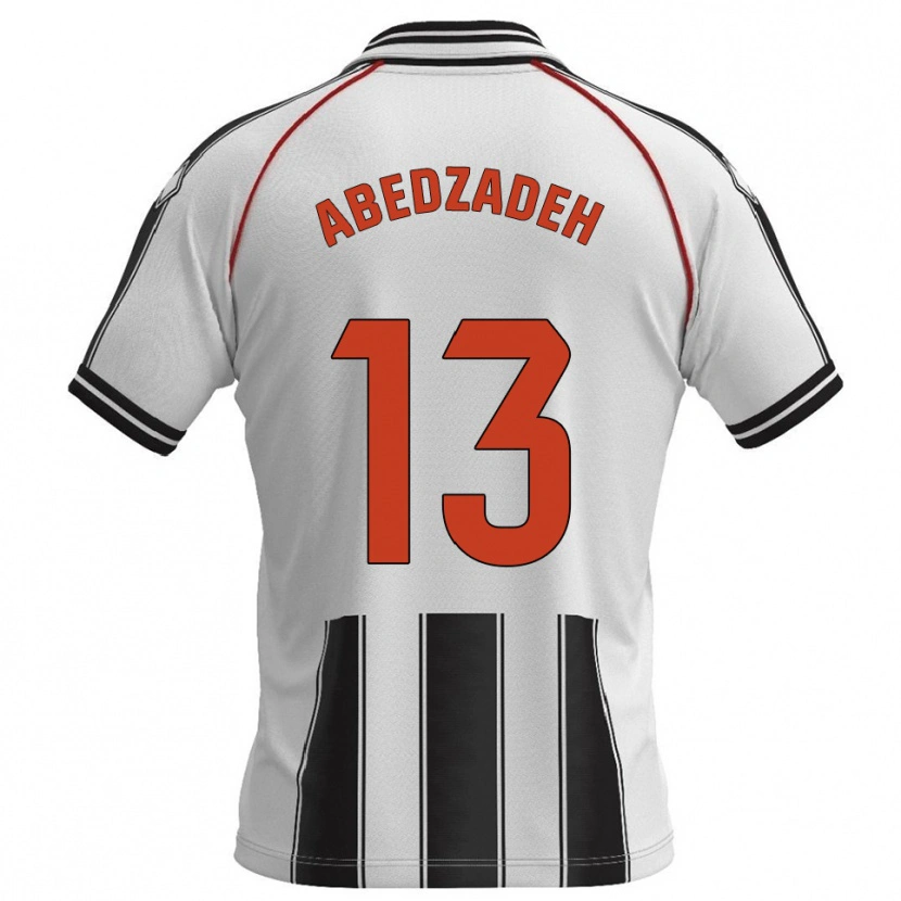 Danxen Uomo Maglia Amir Abedzadeh #13 Bianco Nero Kit Gara Home 2025/26 Maglietta