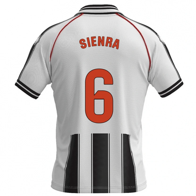 Danxen Uomo Maglia Agustín Sienra #6 Bianco Nero Kit Gara Home 2025/26 Maglietta