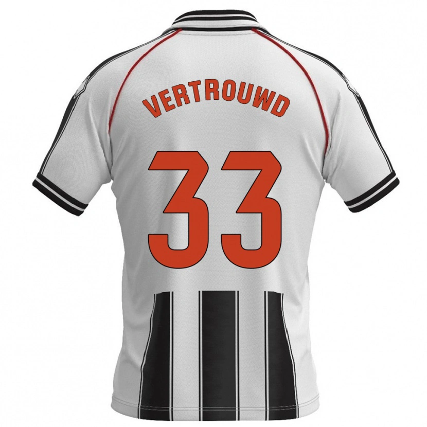 Danxen Uomo Maglia Jozhua Vertrouwd #33 Bianco Nero Kit Gara Home 2025/26 Maglietta