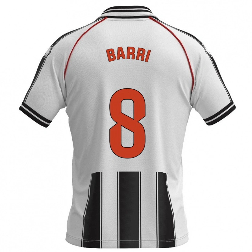 Danxen Uomo Maglia Diego Barri #8 Bianco Nero Kit Gara Home 2025/26 Maglietta