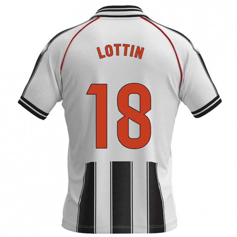 Danxen Uomo Maglia Albert Lottin #18 Bianco Nero Kit Gara Home 2025/26 Maglietta