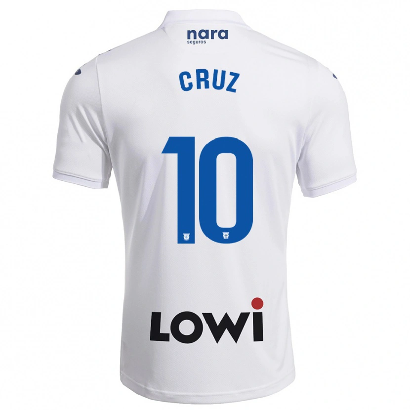 Danxen Uomo Maglia Juan Cruz #10 Bianco Blu Scuro Kit Gara Home 2025/26 Maglietta
