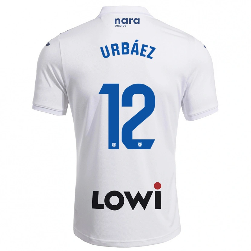 Danxen Uomo Maglia Joao Urbáez #12 Bianco Blu Scuro Kit Gara Home 2025/26 Maglietta