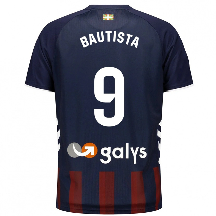 Danxen Uomo Maglia Jon Bautista #9 Blu Scuro Rosso Kit Gara Home 2025/26 Maglietta