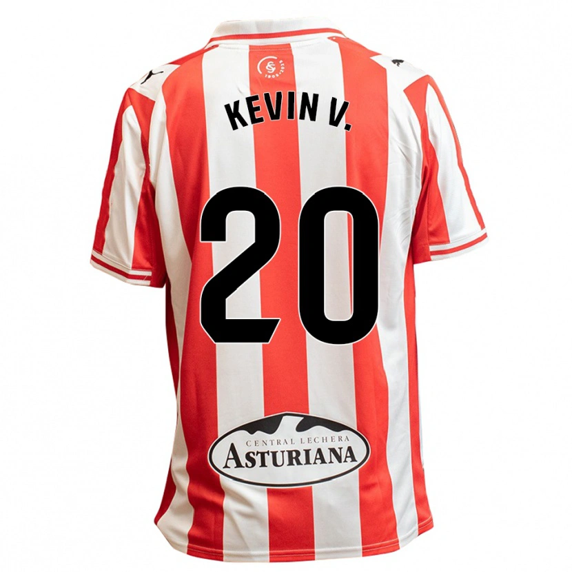 Danxen Uomo Maglia Kevin Vázquez #20 Bianco Rosso Kit Gara Home 2025/26 Maglietta