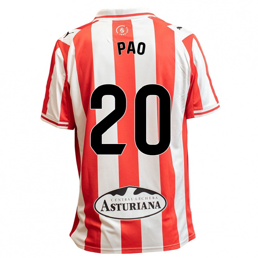 Danxen Uomo Maglia Paola Hernández Martín #20 Bianco Rosso Kit Gara Home 2025/26 Maglietta