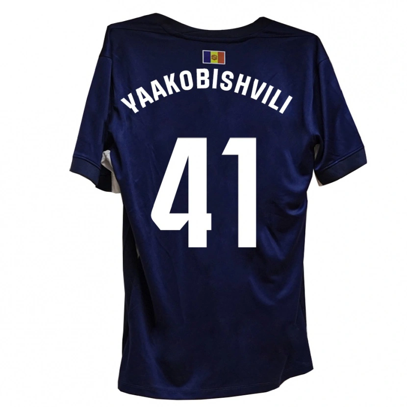 Danxen Uomo Maglia Áron Yaakobishvili #41 Blu Navy Bianco Kit Gara Home 2025/26 Maglietta