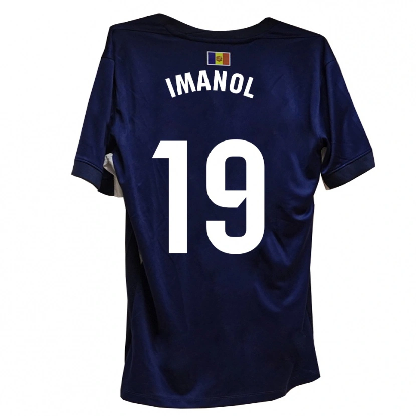 Danxen Uomo Maglia Imanol García De Albéniz #19 Blu Navy Bianco Kit Gara Home 2025/26 Maglietta