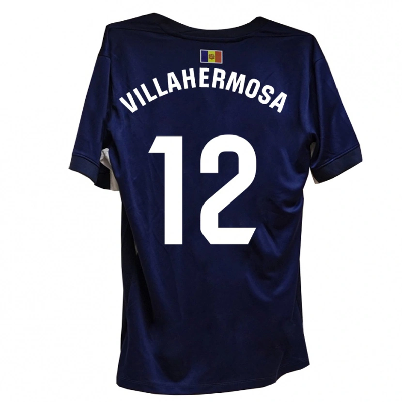 Danxen Uomo Maglia Dani Villahermosa #12 Blu Navy Bianco Kit Gara Home 2025/26 Maglietta