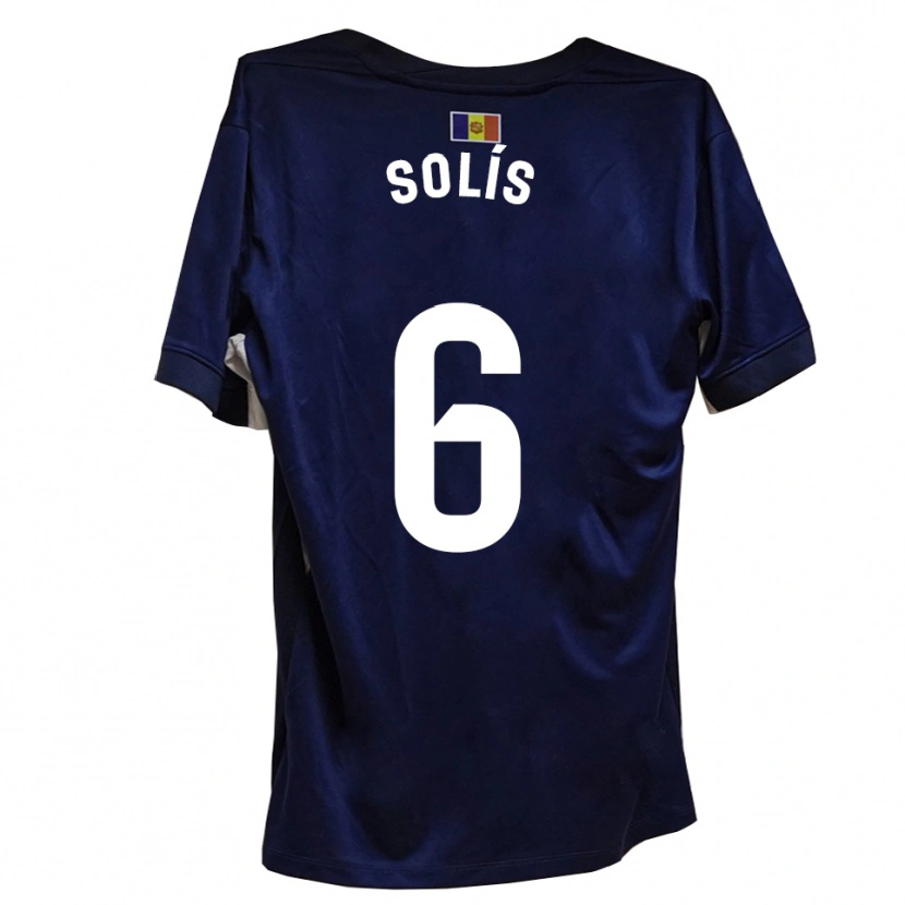 Danxen Uomo Maglia Alberto Solís #6 Blu Navy Bianco Kit Gara Home 2025/26 Maglietta