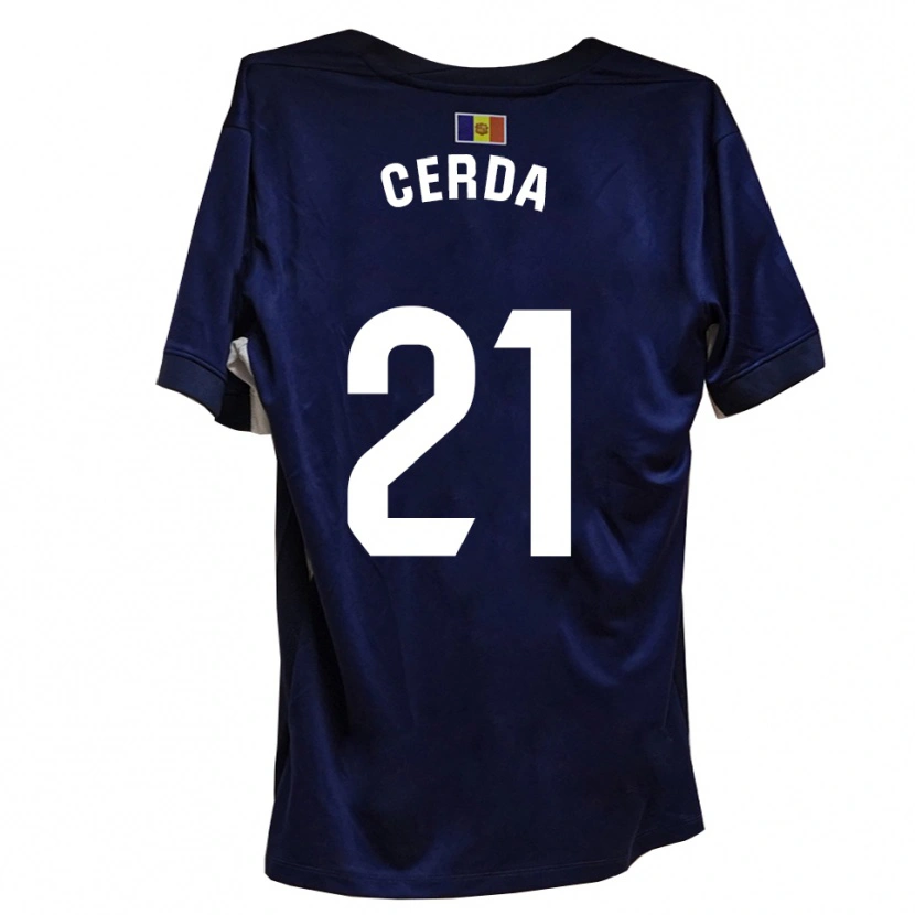 Danxen Uomo Maglia Josep Cerdà #21 Blu Navy Bianco Kit Gara Home 2025/26 Maglietta