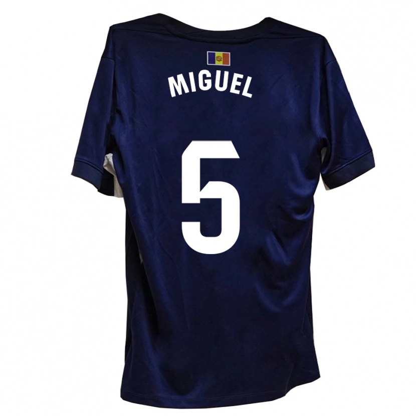 Danxen Uomo Maglia Carlos Miguel #5 Blu Navy Bianco Kit Gara Home 2025/26 Maglietta