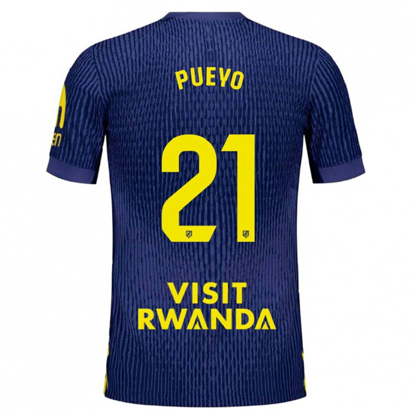 Danxen Uomo Maglia Jano Monserrate #21 Blu Scuro Giallo Kit Gara Away 2025/26 Maglietta