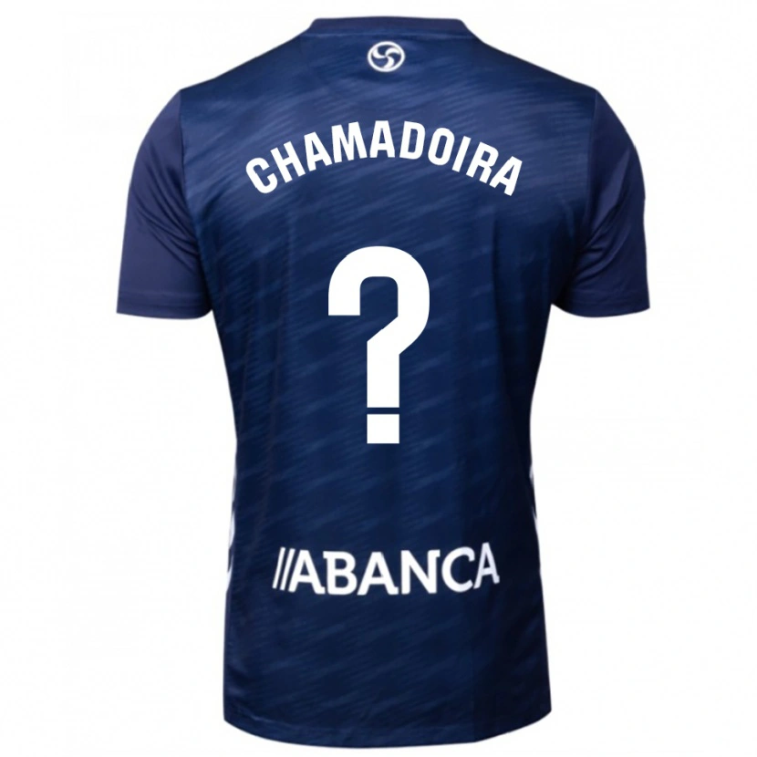 Danxen Uomo Maglia Hugo Chamadoira #0 Blu Scuro Bianco Kit Gara Away 2025/26 Maglietta