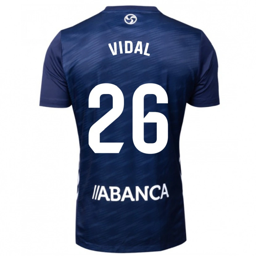 Danxen Uomo Maglia Marc Vidal #26 Blu Scuro Bianco Kit Gara Away 2025/26 Maglietta