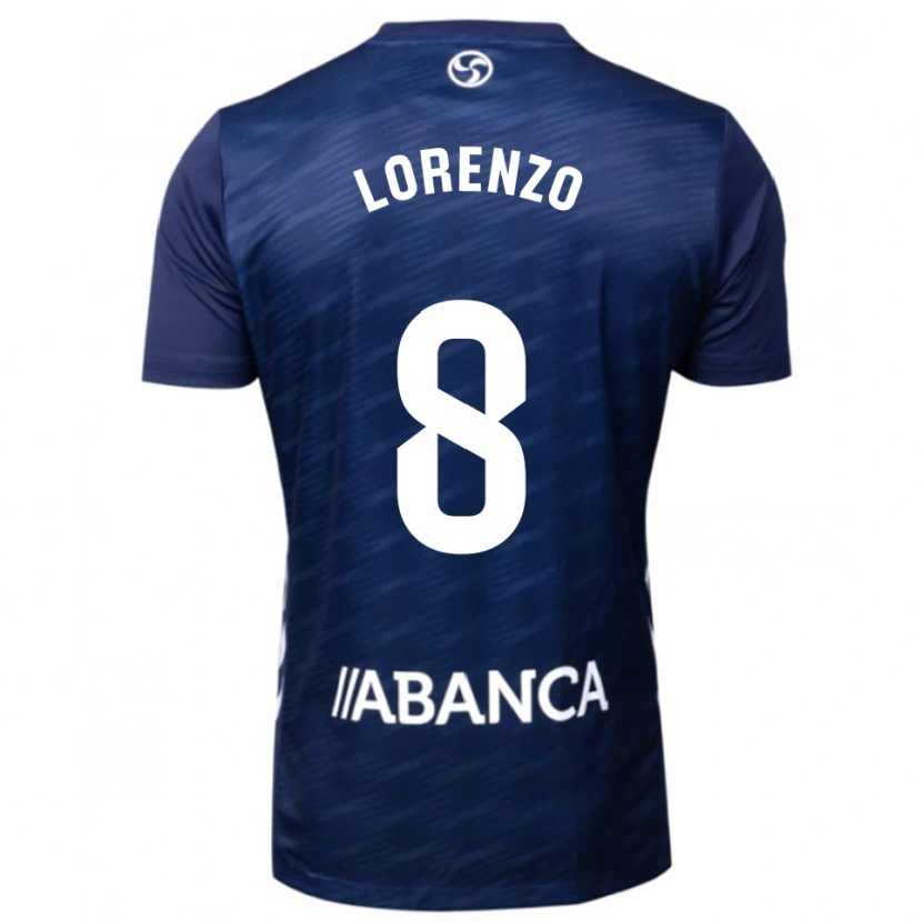 Danxen Uomo Maglia Paula Lorenzo #8 Blu Scuro Bianco Kit Gara Away 2025/26 Maglietta