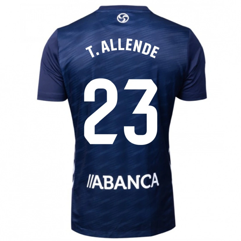 Danxen Uomo Maglia Tadeo Allende #23 Blu Scuro Bianco Kit Gara Away 2025/26 Maglietta