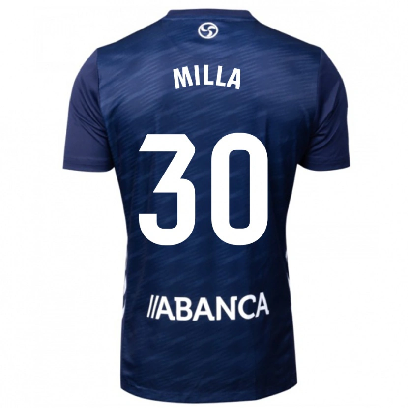 Danxen Uomo Maglia Germain Milla #30 Blu Scuro Bianco Kit Gara Away 2025/26 Maglietta