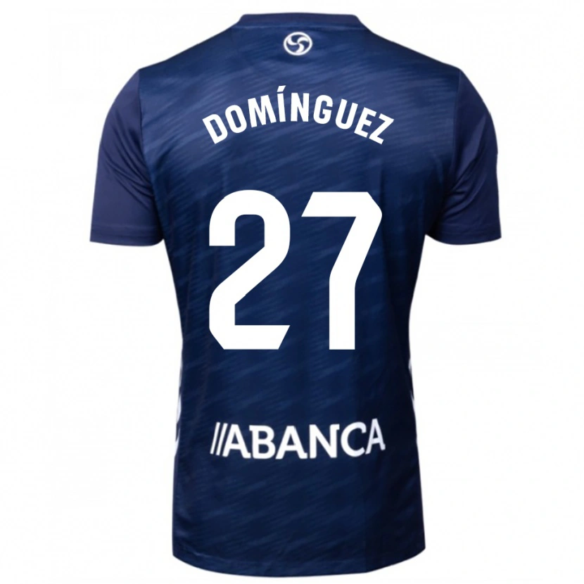 Danxen Uomo Maglia Emma Domínguez #27 Blu Scuro Bianco Kit Gara Away 2025/26 Maglietta