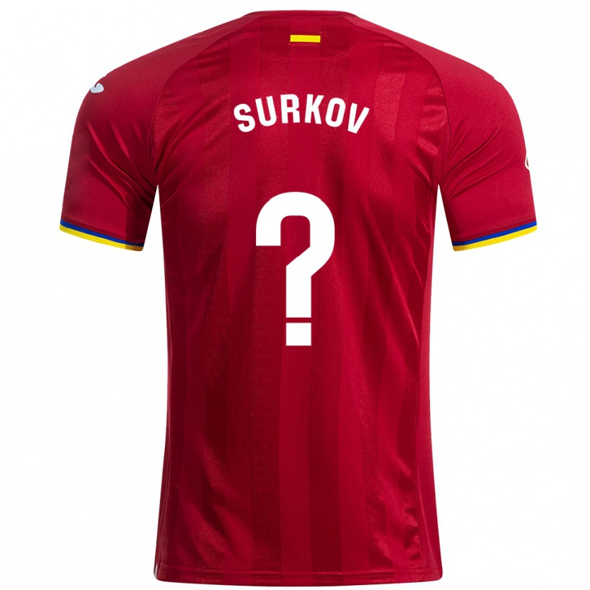 Danxen Uomo Maglia Iván Surkov #0 Rosso Giallo Blu Kit Gara Away 2025/26 Maglietta