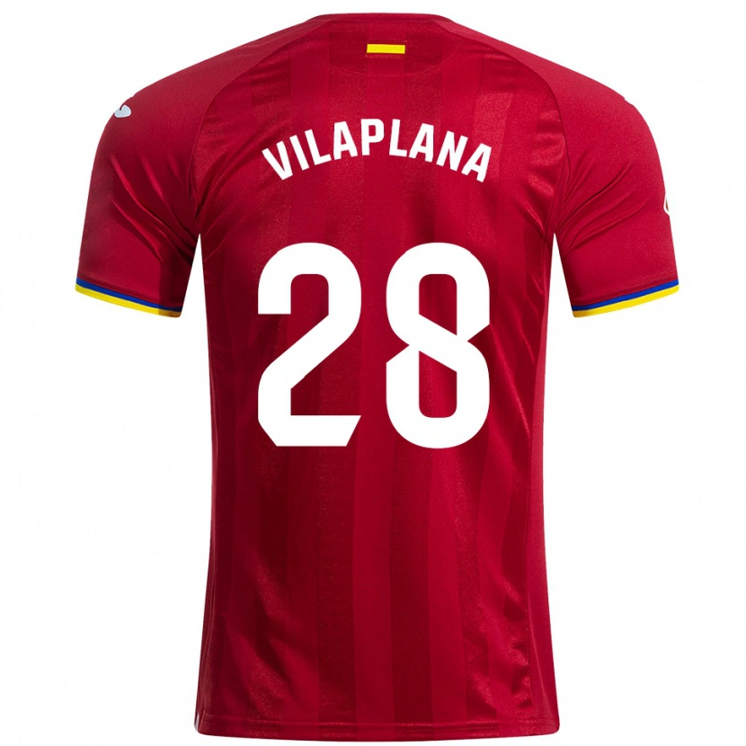 Danxen Uomo Maglia Marc Vilaplana #28 Rosso Giallo Blu Kit Gara Away 2025/26 Maglietta